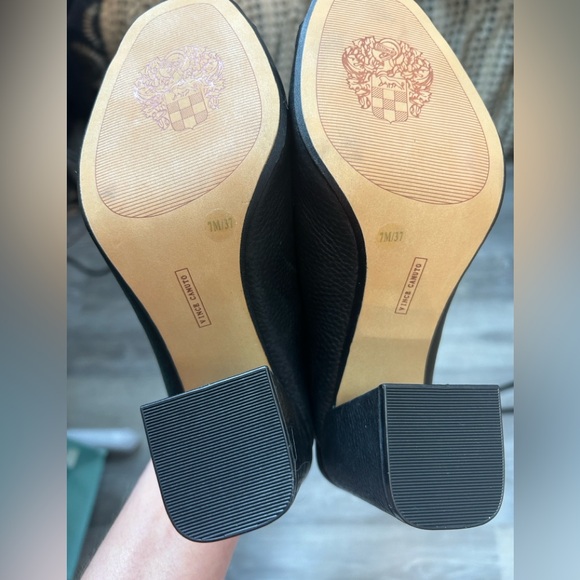 Vince Camuto Black peep toe Leather Heels - Picture 10 of 16